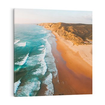 Obraz na płótnie 40x40 - Z Lotu Ptaka - fotografia, plaża