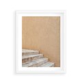 Plakat w ramie 40x50 - Schod w Beżu - schody, minimalizm - rama biała