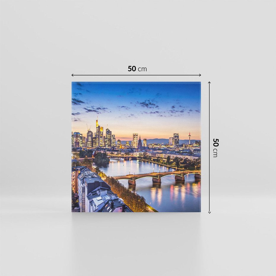 Obraz na płótnie 50x50 - Frankfurt - spotkanie tradycji i nowoczesności - Frankfurt, Niemcy