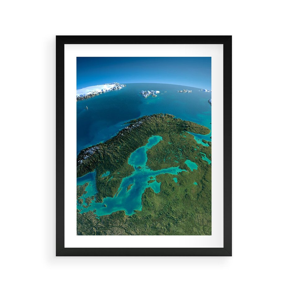 Plakat w ramie 40x50 - Beztroski widok na ocean - widok, ocean - rama czarna