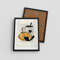 Plakat w ramie 30x40 - Śniadanie z Croissantem - grafika, croisant - rama czarna