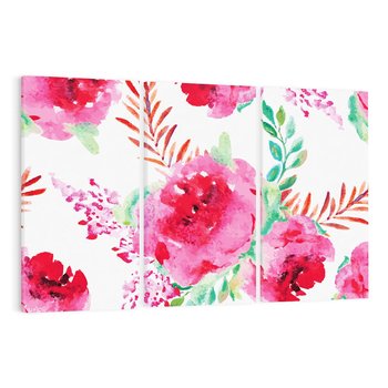 Obraz na płótnie 120x80 - Delikatna Akwarela - kwiaty, akwarela