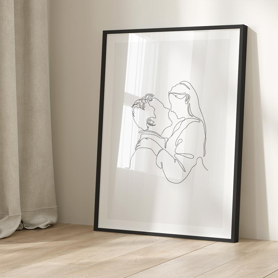 Plakat bez ramy 21x30 - Bezgraniczne Tańce - para zakochanych, kobieta i mężczyzna