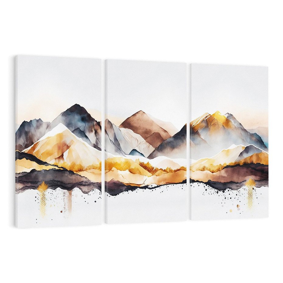 Obraz na płótnie 120x80 - Górska Grafika - góry, krajobraz