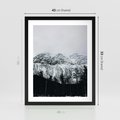 Plakat w ramie 40x50 - Zimowe Uroki Gór - góry ośnieżone, krajobraz górski - rama czarna