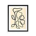 Plakat w ramie 30x40 - Zaklęte Aberracje - abstrakcyjna sztuka, przypominająca kwiat - rama czarna