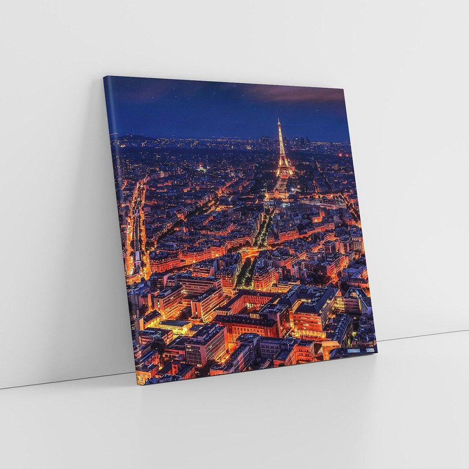 Obraz na płótnie 30x30 - Nocne impresje Paryża - Paryż, noc