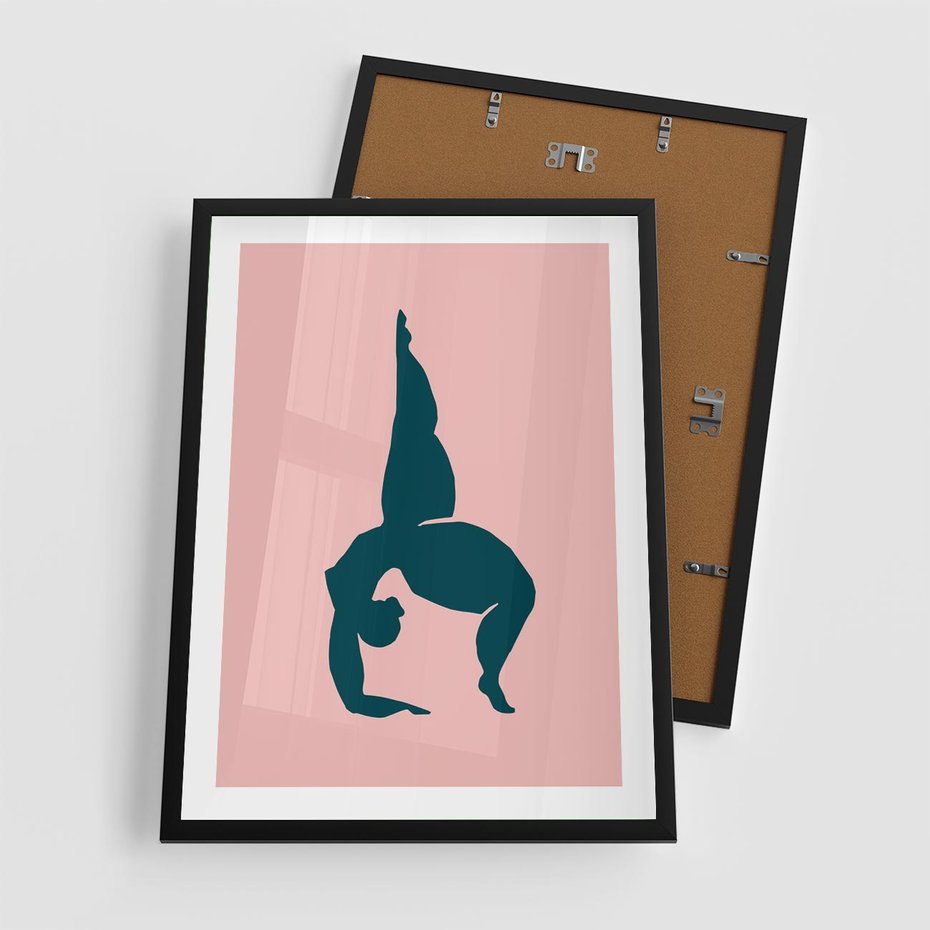 Plakat w ramie 50x70 - Zaklęte Wzory - abstrakcja, kobieca sylwetka - rama czarna