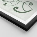Plakat w ramie 30x40 - Zieleń Wyjątkowego Ukojenia - zielony odcień, abstrakcja - rama czarna