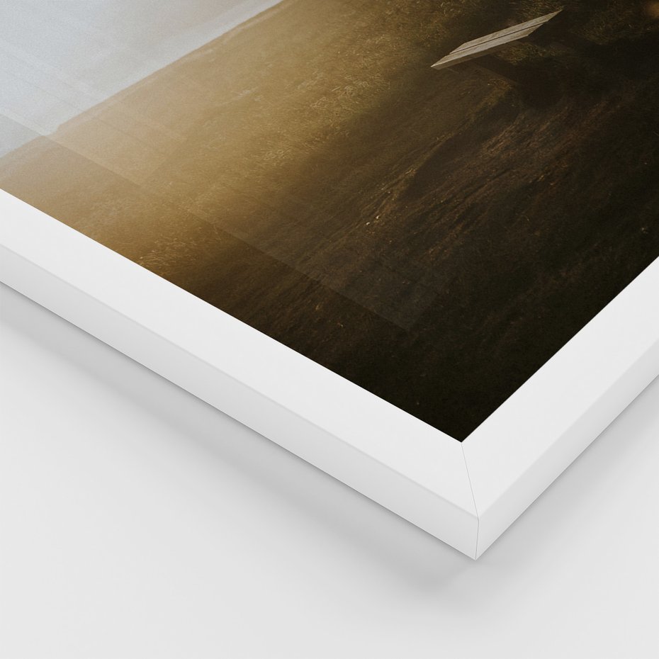 Zestaw obrazy w ramie 30x40 galeria - Plecak, podróż - rama biała