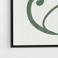 Obraz w ramie 70x100 - Zieleń Wyjątkowego Ukojenia - zielony odcień, abstrakcja - rama czarna