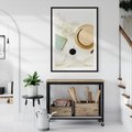 Plakat bez ramy 30x40 - Boho Urok - kompozycja boho, slomkowy kapelusz