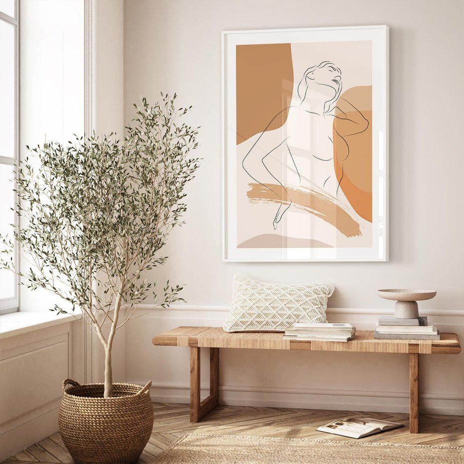 Plakat bez ramy 21x30 - Sztuka Prostoty - kobieta, szkic