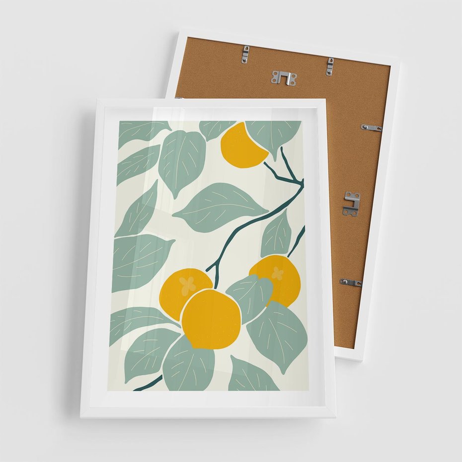 Plakat w ramie 50x70 - Wewnętrzna Melodia - plakat, nowoczesna sztuka - rama biała