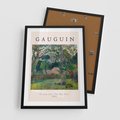 Plakat w ramie 50x70 - Gauguin: Reprodukcja i Typografia - Gauguin, reprodukcja - rama czarna