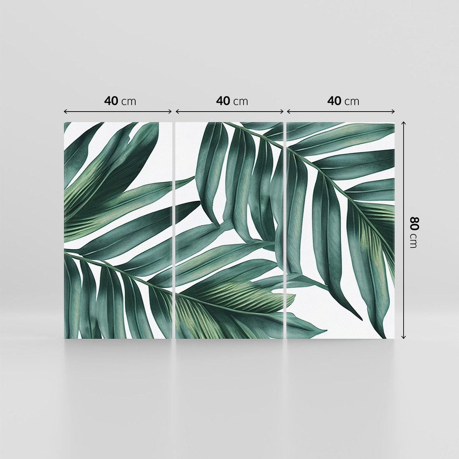 Obraz na płótnie 120x80 - Ruchome liście czasu - liście palmy, tropikalne