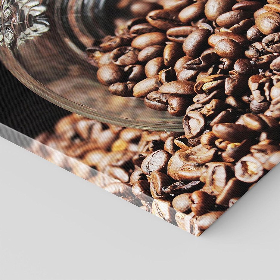 Obraz na płótnie 30x30 - Kawa ziarna pełne aromatu - kawa, ziarna