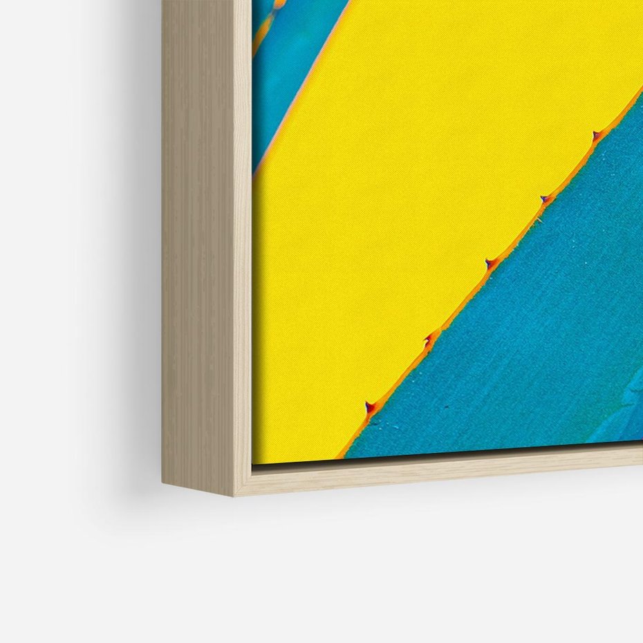 Obraz w ramie 100x70 - Świeżość Natury - aloes, liście - rama drewno