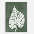 Obraz w ramie 50x70 - Migotliwe Wnętrze Zieleni - zielony plakat, roślinne motywy - rama biała