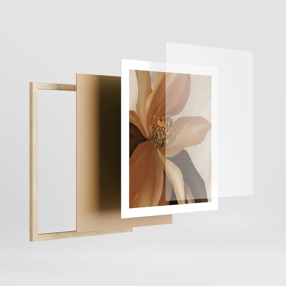 Plakat w ramie 40x50 - Wyraz Luksusu - sztuka, nowoczesna - rama drewno