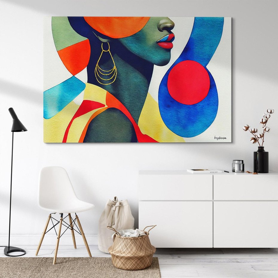 Obraz na płótnie 70x50 - Kolory Kobiety - mural, abstrakcja