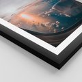 Plakat w ramie 50x70 - Widok z Góry - fotografia, zdjecie z okna samolotu - rama czarna