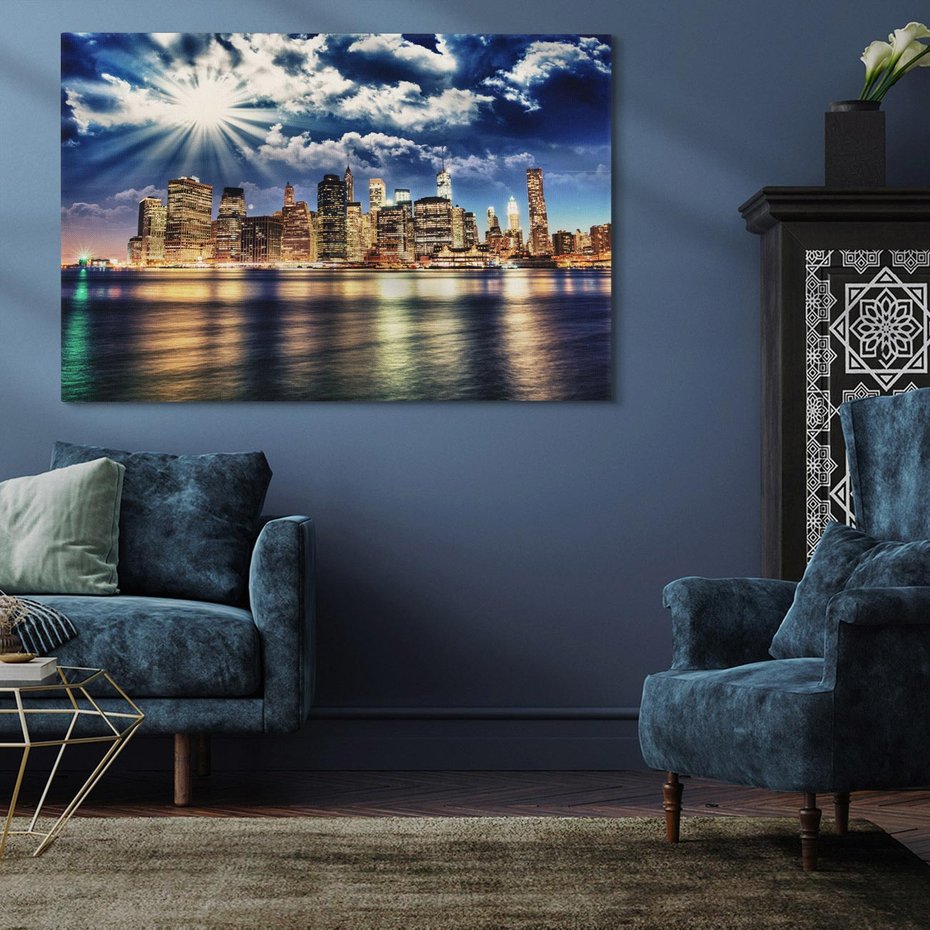 Obraz na płótnie 100x70 - Majestatyczny Manhattan - Nowy York, USA