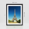 Plakat w ramie 30x40 - Ikoniczny symbol miasta - wieża, Eiffla - rama czarna