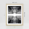 Plakat w ramie 40x50 - Czar i Wielkość - wieżowce, architektura - rama drewno