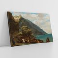Obraz na płótnie 120x80 - "View of Tangier from the Seashore" Eugène Delacroix - Reprodukcja - reprodukcja, obraz na płótnie