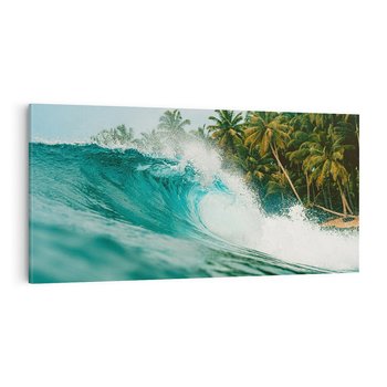 Obraz na płótnie 100x50 - Rajskie Wybrzeże - fotografia, duża fala