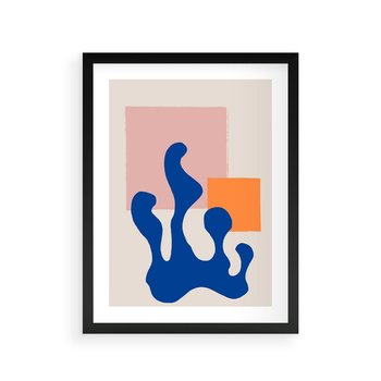 Plakat w ramie 40x50 - Bezgraniczna Galeria Plam - abstrakcja, nowoczesny plakat - rama czarna