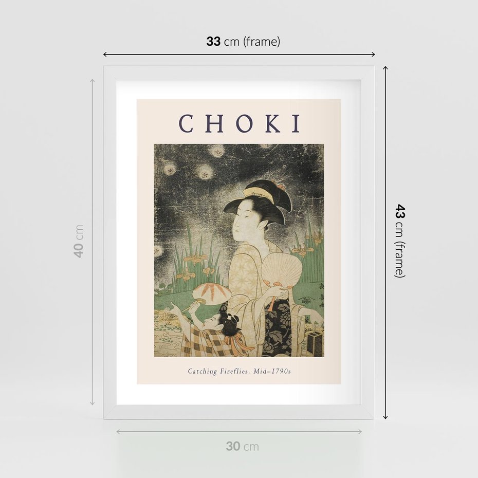 Plakat w ramie 30x40 - Sztuki Choki w Twoim Domu - reprodukcja, rycina - rama biała