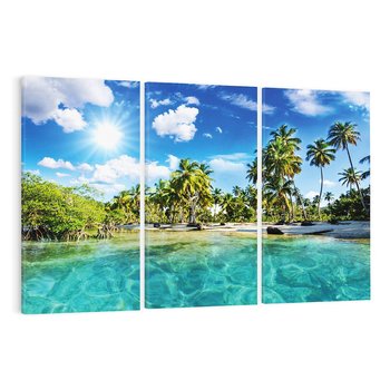 Obraz na płótnie 120x80 - Rajskie wakacje na plaży - plaża, wakacje