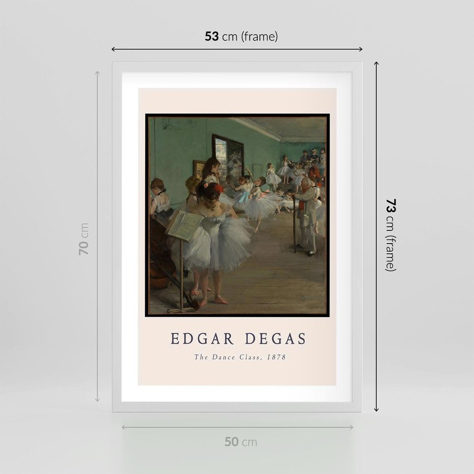 Plakat w ramie 50x70 - Elegancja Baletu - Edgar Degas, reprodukcja obrazu - rama biała