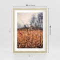 Plakat w ramie 30x40 - Jesienna Melancholia - suche trawy, jesień - rama drewno