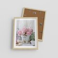 Plakat w ramie 30x40 - Miłość w powietrzu - kwiaty, romantyczne - rama drewno