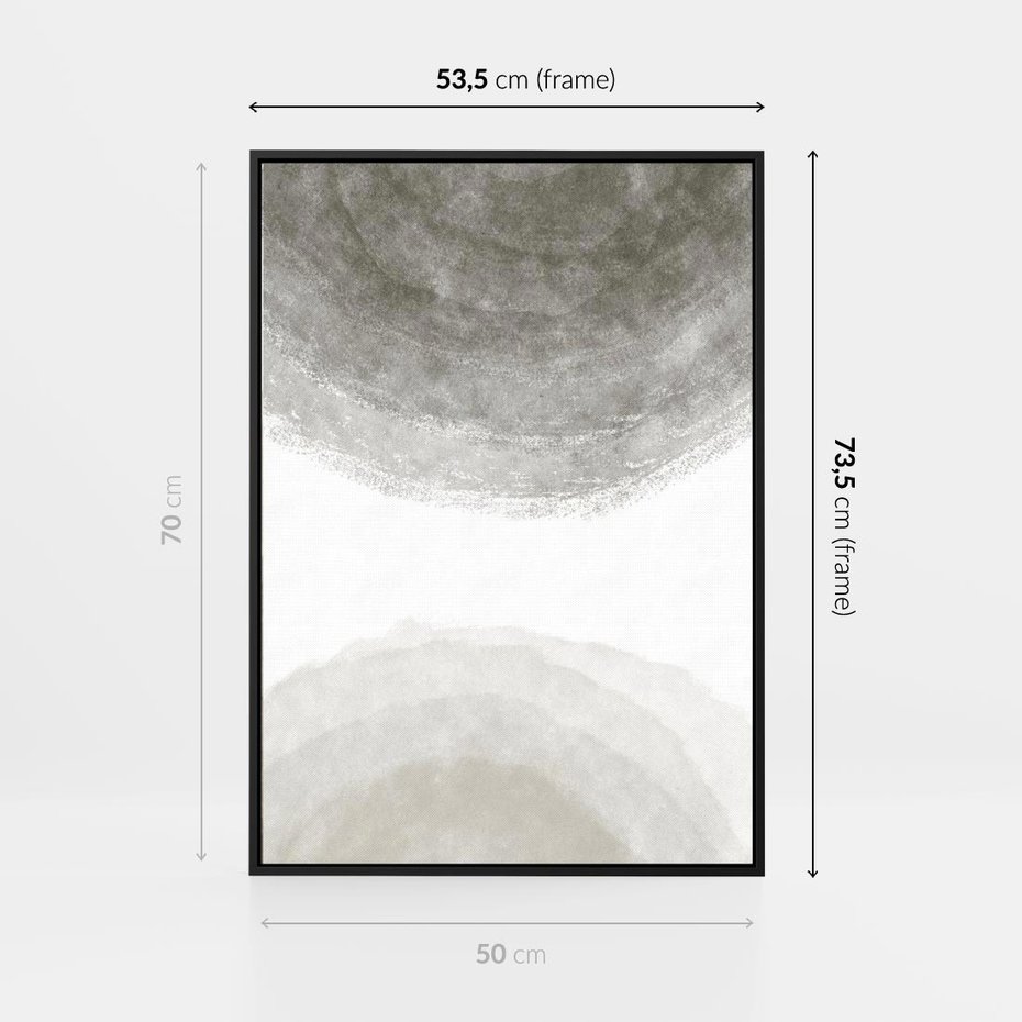Obraz w ramie 50x70 - Impresje Energii - rozmyte cienie, abstrakcja - rama czarna