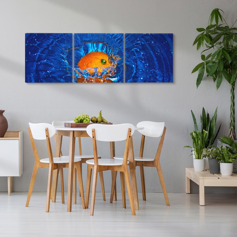 Obraz na płótnie 120x40 - Pomarańcza Owoce - pomarańcza, owoce