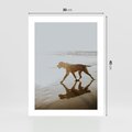 Plakat bez ramy 30x40 - Przyjaciel na Plaży - pies, na plaży
