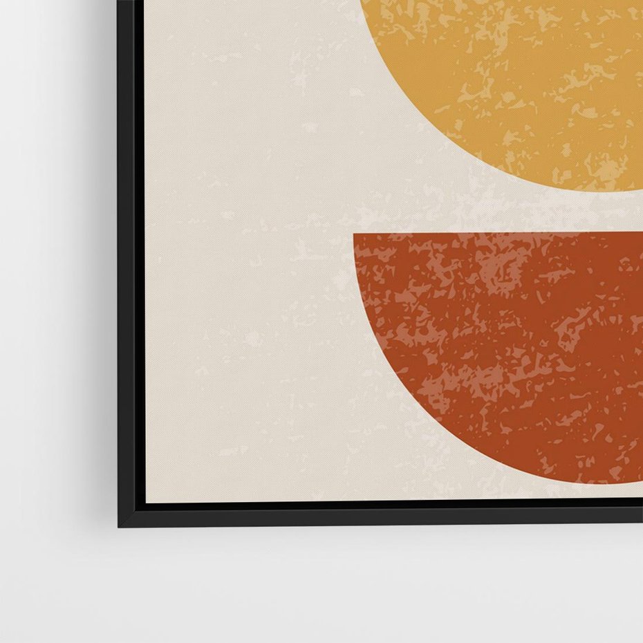 Obraz w ramie 50x50 - Geometryczne Wibracje - boho plakat, geometryczny - rama czarna