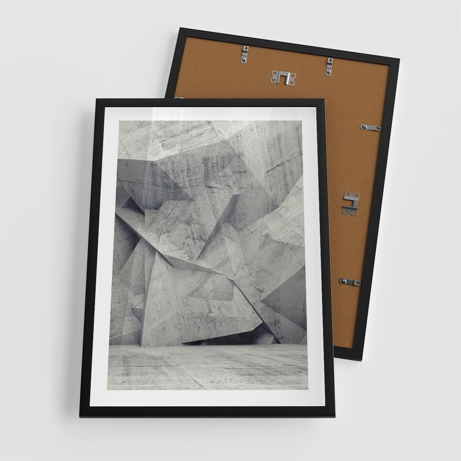 Plakat w ramie 50x70 - Architektura w trójwymiarowym wymiarze - architektura, 3D - rama czarna