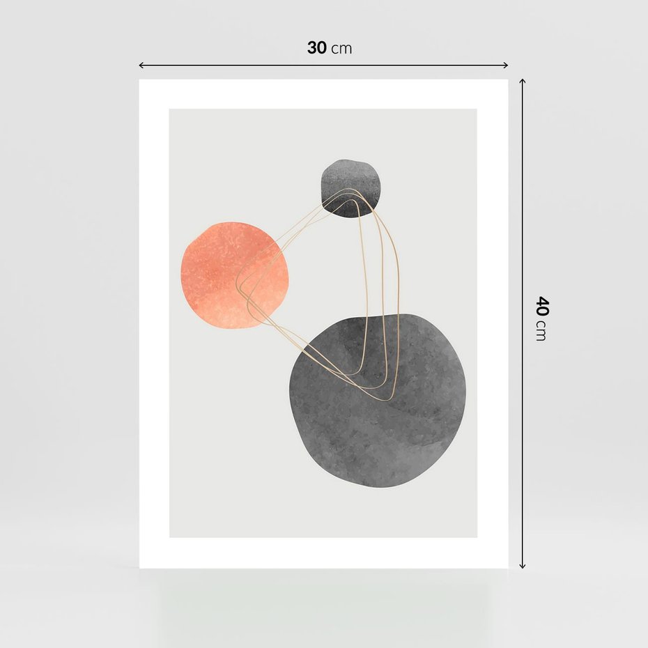 Plakat bez ramy 30x40 - Złoty Blask Abstrakcji - abstrakcja, nowoczesny plakat