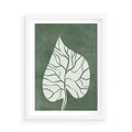 Plakat w ramie 50x70 - Migotliwe Wnętrze Zieleni - zielony plakat, roślinne motywy - rama biała