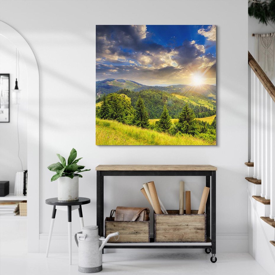 Obraz na płótnie 40x40 - Pejzaż w perspektywie - pejzaż, perspektywa