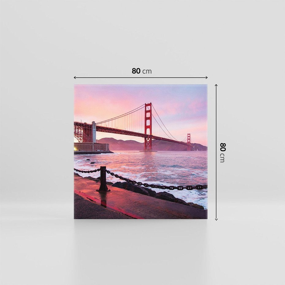 Obraz na płótnie 80x80 - Golden Gate - Most w USA - Golden Gate, most