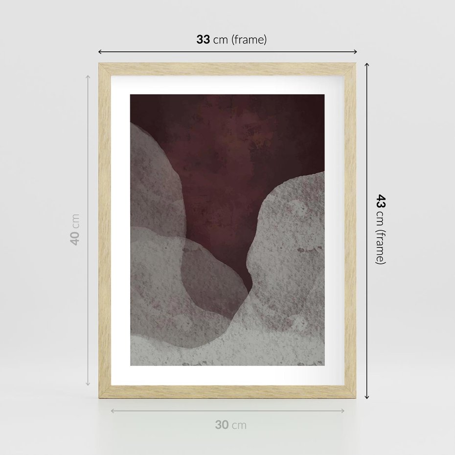 Plakat w ramie 30x40 - Zaklęte Zaburzenia - mroczny plakat, nowoczesne wnętrza - rama drewno