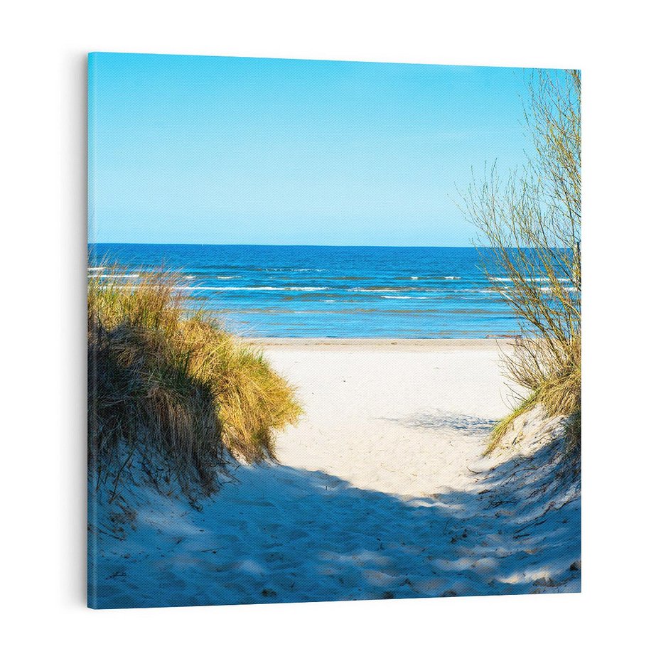 Obraz na płótnie 50x50 - Spokój nad brzegiem morza - plaża, morze