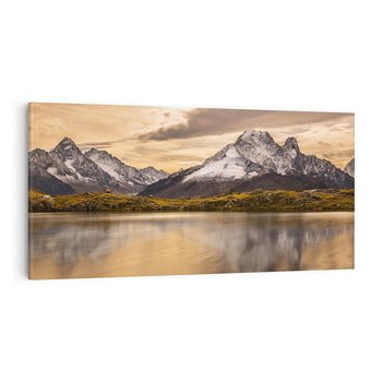 Obraz na płótnie 100x50 - Harmonia natury - góry, jezioro