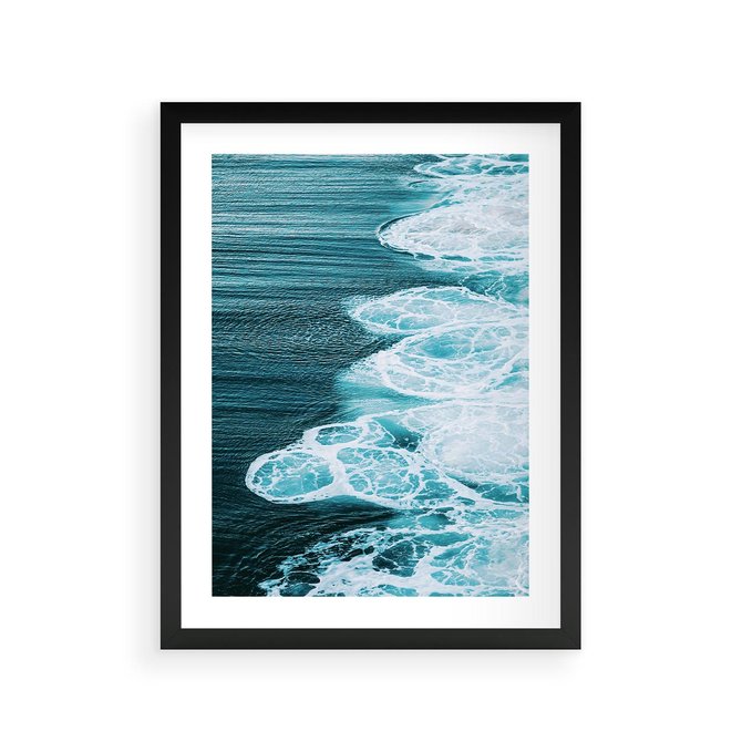 Plakat w ramie 30x40 - Morska potęga - morze, ocean - rama czarna